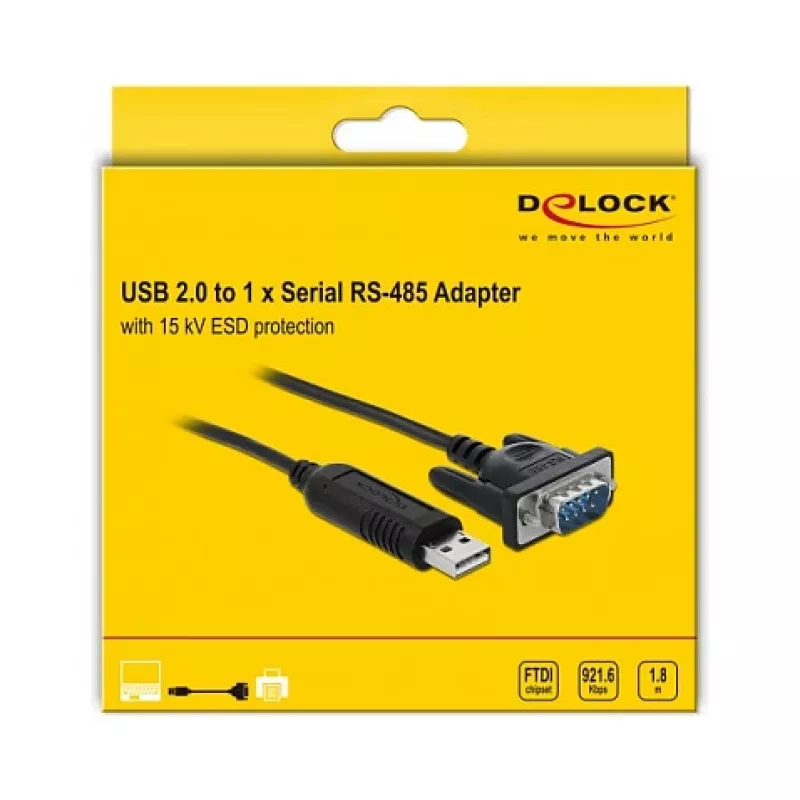 Kabel szeregowy DeLOCK 66283 Czarny 1.8 m