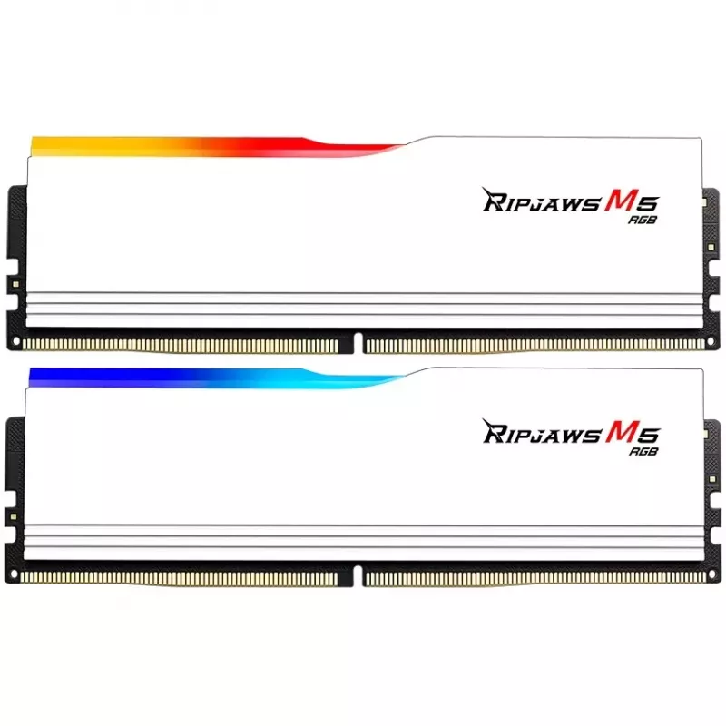 DIMM 32 GB DDR5-6000 (2x 16 GB) Dual-Kit, Arbeitsspeicher weiß, F5-6000J3636F16GX2-RM5RW, Ripjaws M5, INTEL XMP