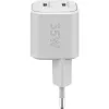 USB-C Nano, dwie szybkie ładowarki, PD, GaN, 35 W (Biały, 2x USB-C, Power Delivery 3.0)