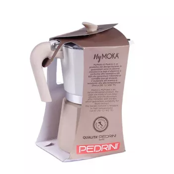 Ekspres do kawy Pedrini 02CF169 — kafetierka na kuchenkę, malowane aluminium, pojemność 6 filiżanek