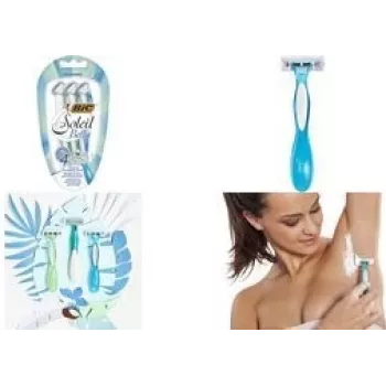 Jednorazowa maszynka do golenia BIC Soleil Bella, 3 ostrza, opakowanie 3 jednorazowe maszynki