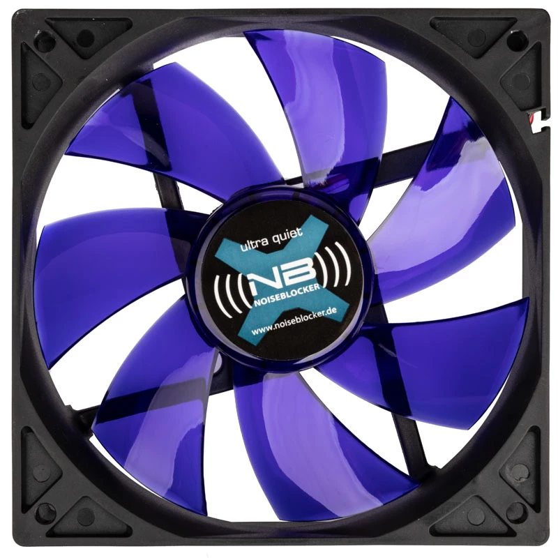 Wentylator do obudowy komputera NoiseBlocker BlackSilentFan XLP 120 mm, 2000 RPM, 128 m³/h, 31 dB, 4,5 V, czarny