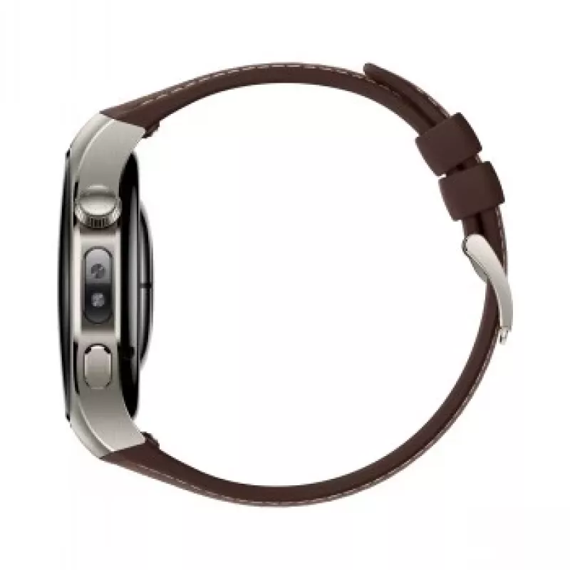 Smartwatch HUAWEI WATCH 5 Classic 46 mm, 1.38 cal AMOLED 466×466, ekran dotykowy, GPS, srebrna koperta, brązowy pasek