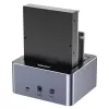 Stacja dokująca Unitek 51642 dla dysków SATA 2,5 cala/3,5 cala, USB-C 10 Gb/s, 2 kieszenie, aluminium