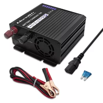Qoltec Smart Monolith ładowarka akumulatora do akumulatorów LiFePO4 AGM GEL SLA | 10A | 12V
