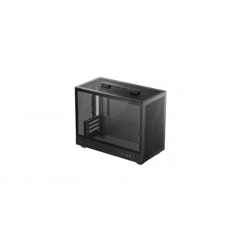 Obudowa komputerowa DeepCool CH160 PLUS Small Form Factor SFF ATX/mATX, szkło hartowane, USB-C, czarna