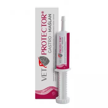 Płynny suplement wspomagający jelita JM Sante VET PROTECTOR Gastro Butyrate 60 ml dla psów i kotów, suplement diety, bez soi, bez glutenu