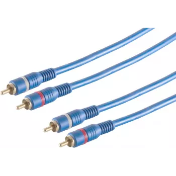 Kabel cinch audio (RCA) ShiverPeaks 40605 — 2 złącza, 5 m, niebieski