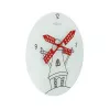 NeXtime klok 8807 Windmil, Ø30 cm, ścienny, biały/czarny/czerwony
