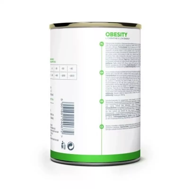 Mokra karma dla psa VETEXPERT Veterinary Diet Obesity dla psów puszka 400 g — drób, dorosłe, niskotłuszczowa, wysoka wilgotność