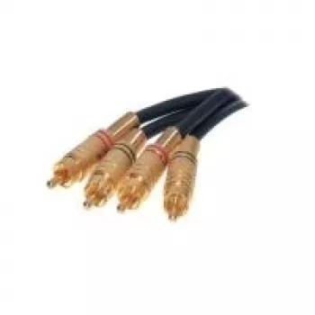 shiverpeaks BASIC-S 2x RCA - 2x RCA 10m - 2 x RCA - Męski - 2 x RCA - Męski - Złoty - Czarny - Złoty (BS40230)