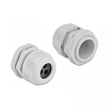Dławik kablowy DeLOCK 60378 Szary Plastik 2 szt.