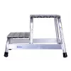Stopień Krause 805027, aluminiowy 2 stopnie, maks. obciążenie 150 kg, długość 680 mm, wysokość 41 cm