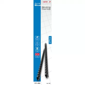 Genie 11181 - Binderücken - Schwarz - 25 Blätter - Kunststoff - 6 mm - 60 mm