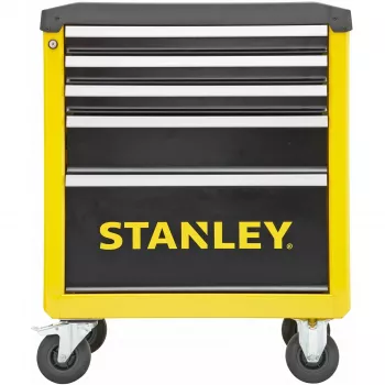 Wózek narzędziowy Stanley STST74305-1 z 5 szufladami, żółto-czarny, 3 płaskie + 2 wysokie szuflady