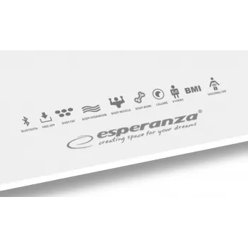 Waga osobista Esperanza EBS016W Square White Elektroniczna waga osobista