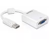 Adapter kabla wideo DeLOCK 61766 0.125m VGA DisplayPort biały
