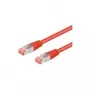 Wentronic Goobay CAT 6a kabel krosowy, S/FTP (PiMF), Czerwony, 3 m - LSZH Bezhalogenowy, Miedź (93786)