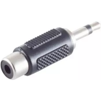 ShiverPeaks BS57030 Złącze przewodowe 3,5 mm czarne ze stali nierdzewnej męski/żeński