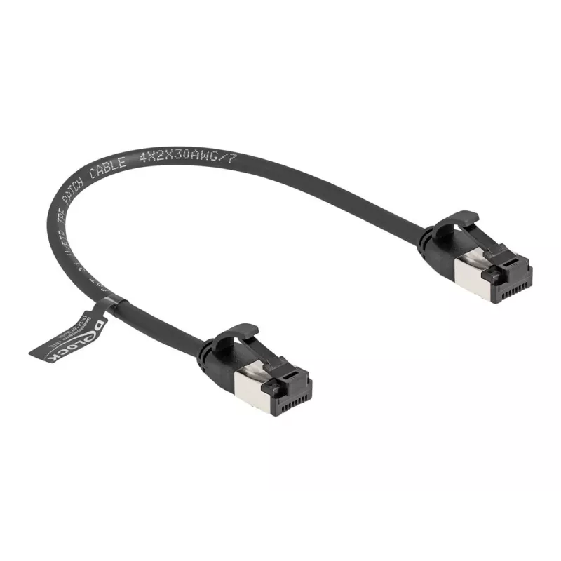 Kabel sieciowy DeLOCK RJ45 Wtyk do wtyku Cat.8.1 0.25 m Czarny