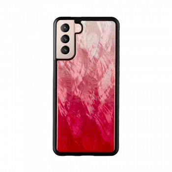 Etui iKins do Samsung Galaxy S21+ — różowe z czarnymi akcentami