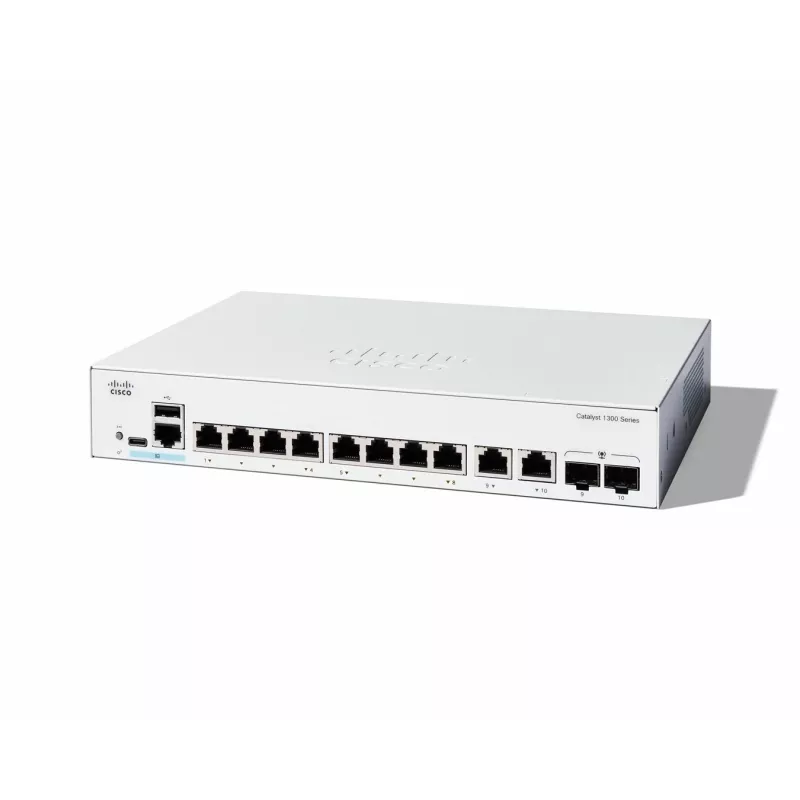 Przełącznik zarządzalny Cisco Catalyst 1300-8T-E-2G 8 portów GE L2