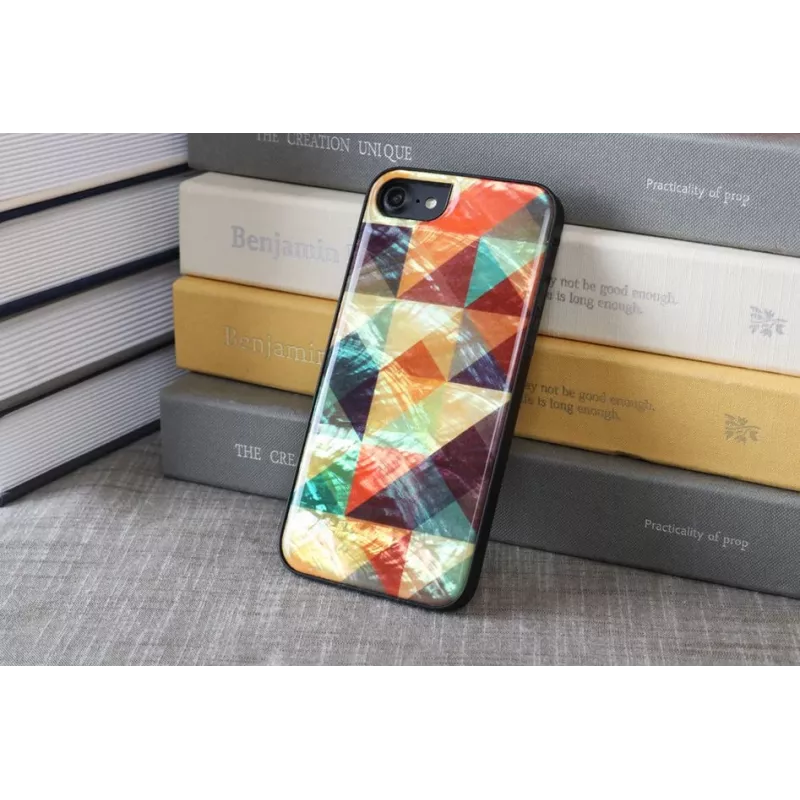 Etui ochronne iKins na Apple iPhone 8/7 — wzór mozaiki, czarny