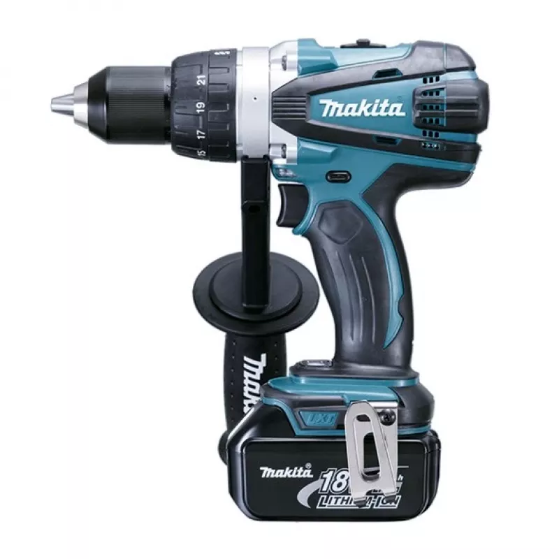 Makita DDF458RTJ wiertarka 2.3 kg Czarny, Niebieski