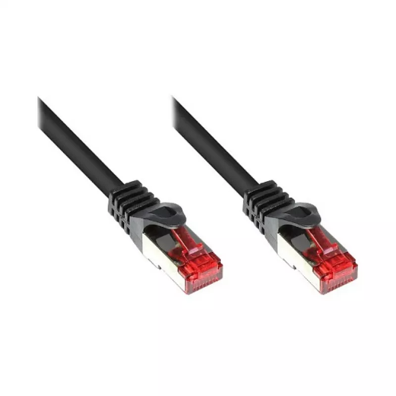 Kabel sieciowy Alcasa 0,25m Kat. 6 S/FTP Czarny