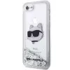 Karl Lagerfeld | Oryginalne etui IPHONE SE 2022/SE 2020/7/8 Karl Lagerfeld Twarde etui z brokatem Głowa Choupette (KLHCI8LNCHCS)