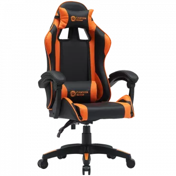 Fotel gamingowy CANYON Core SGCH2 Czarno-Pomarańczowy — ergonomiczny design, regulowana wysokość