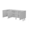 Komoda Cama Meble LUCCA 3D 165x40x80 cm, biała, korpus z płyty wiórowej