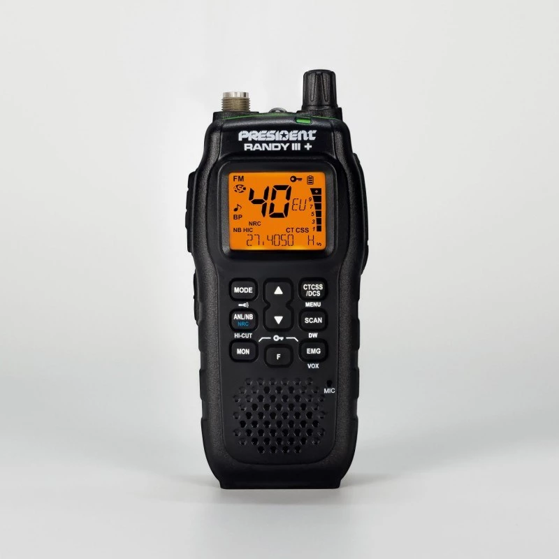 President Randy III Plus ASC AM/FM CB Portable Radio Czarny