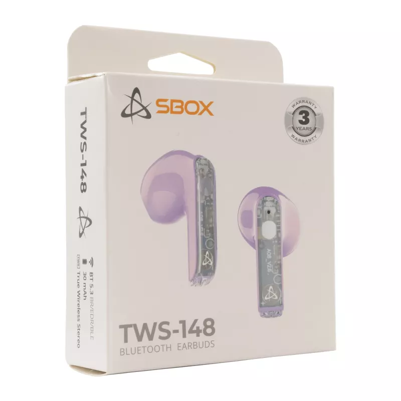 Słuchawki SBOX EB-TWS148 Fioletowe