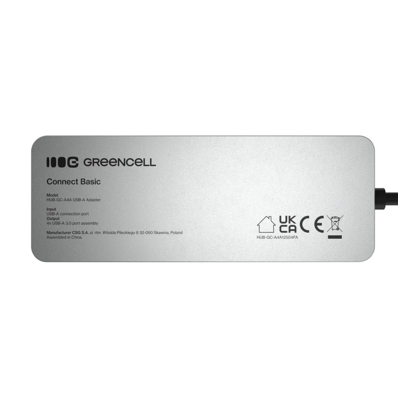 Hub USB zielony Cell HUB-GC-A4A — 4-portowy hub USB-A 3.0