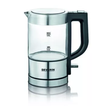 Czajnik elektryczny Severin WK 3472, 0,5 l, srebrny, 1100 W (WK3472)