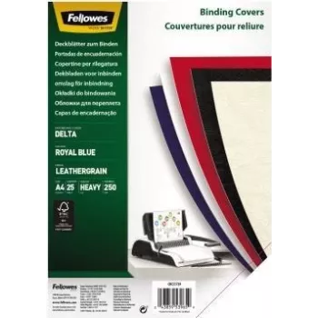 Fellowes z certyfikatem FSC - A4 (210 x 297 mm) - granatowy - 250 g/m² - 25 szt. okładka do bindowania (5373902)