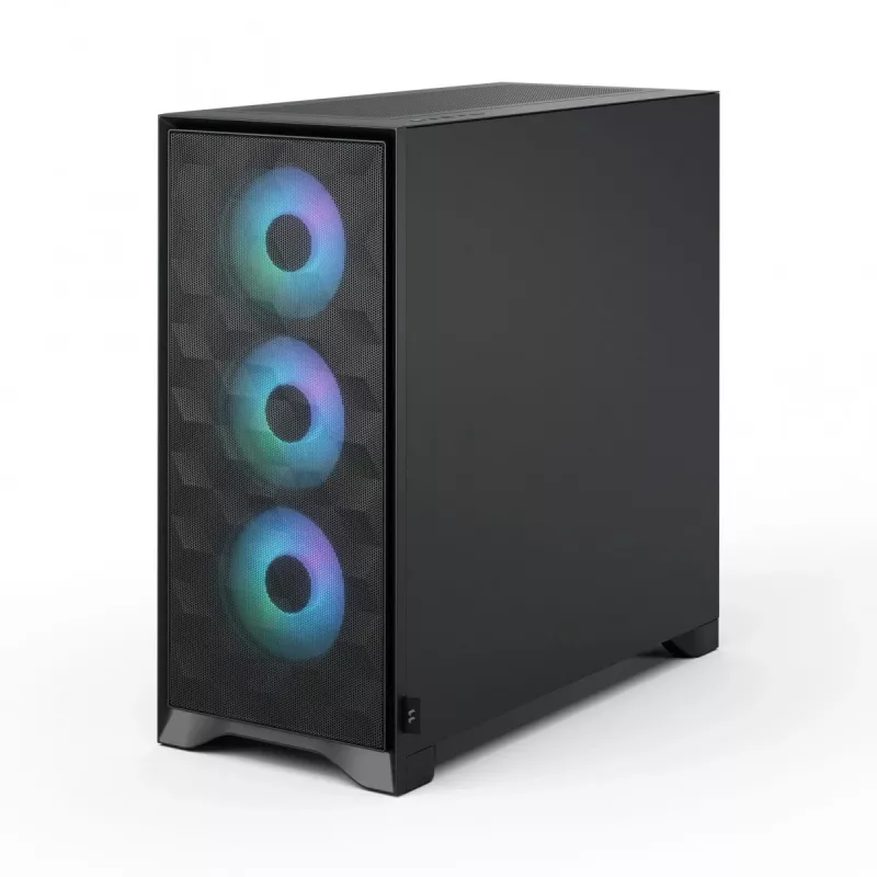Obudowa PC Fractal Design Pop 2 Air Czarny TG RGB Midi Tower — ATX/Micro‑ATX/Mini‑ITX, 3x120mm przód, 1x120mm tył, zatoki 2,5 cala+3,5 cala