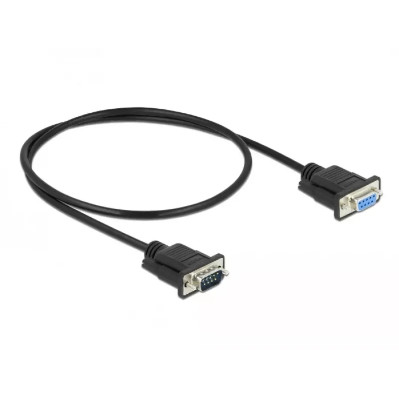 Kabel szeregowy DeLOCK 86613 Czarny 0,5 m RS-232