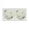 Gniazdo ścienne DELOCK 81325 CEE 7/3, 250 V, 16 A, białe, ABS, 45×90×40 mm (5 szt.)
