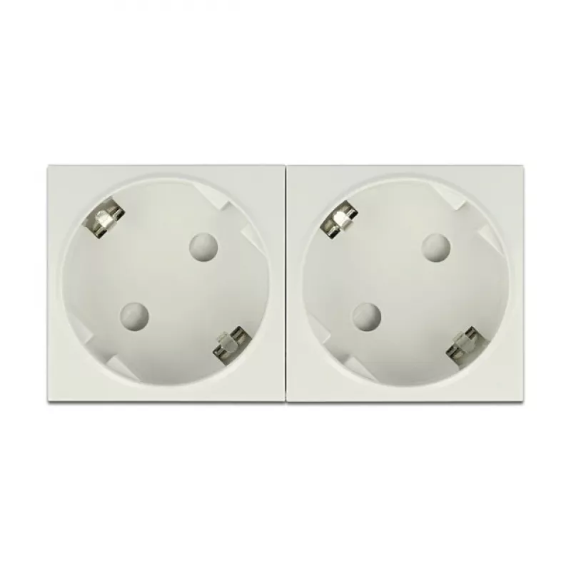 Gniazdo ścienne DELOCK 81325 CEE 7/3, 250 V, 16 A, białe, ABS, 45×90×40 mm (5 szt.)