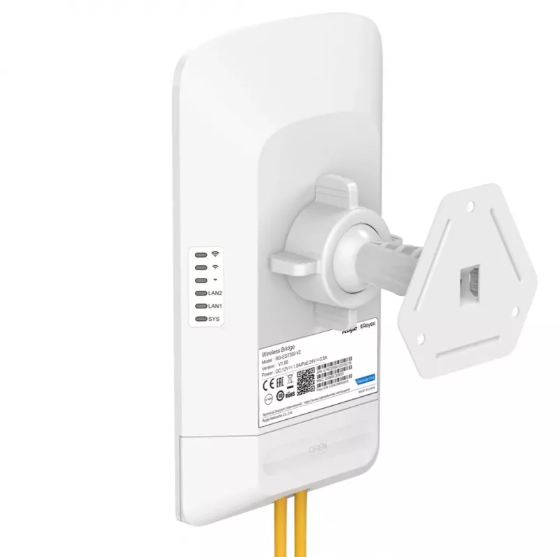 Punkt dostępu bezprzewodowego RUIJIE RG-EST350 V2 5 GHz 802.11ac, 867 Mbps, 2x RJ-45, PoE, IP54