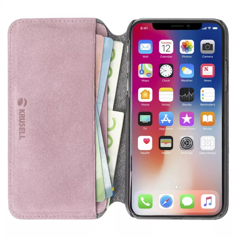 Etui z klapką Krusell Broby 4 Card SlimWallet iPhone XS Max