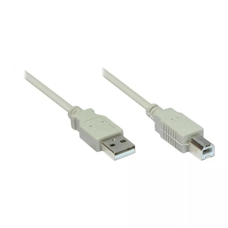 Kabel adapter GoodConnections USB 2.0 A > B (ST-ST) 1,8m szary