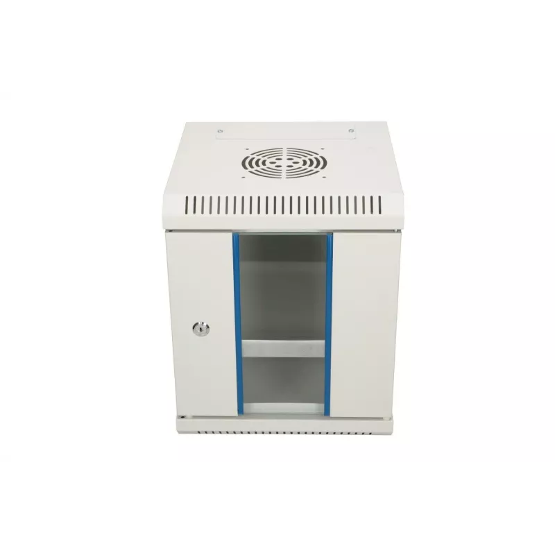 Szafa wisząca Extralink Rackmount 6U 10 cali Szara Zamek na klucz Zarządzanie kablami