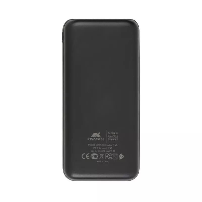 Power Bank USB 20000MAH/VA2071 Czarny Rivacase