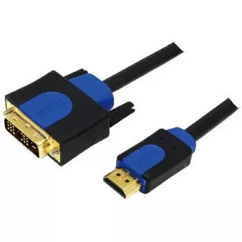 Adapter kabla wideo LogiLink CHB3102 2m HDMI DVI-D czarny niebieski