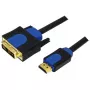 Adapter kabla wideo LogiLink CHB3102 2m HDMI DVI-D czarny niebieski