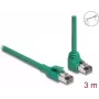 Kabel sieciowy DeLOCK RJ45 PROFINET SF/UTP 90° kątowy 3 m zielony