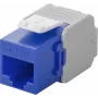 Wentronic Goobay CAT 6a KeyStone RJ45 Jack, nieekranowany, 500MHz, niebiesko-biały (90688)